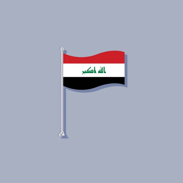 Illustration Iraq Flag Template — ストックベクタ