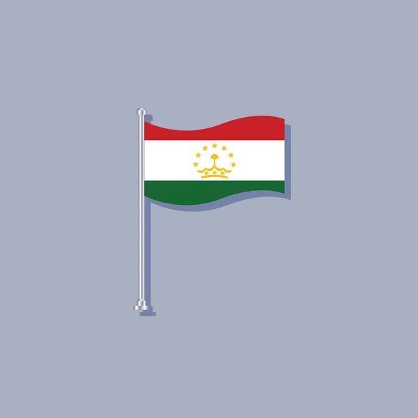Illustration Tajikistan Flag Template — Vector de stock