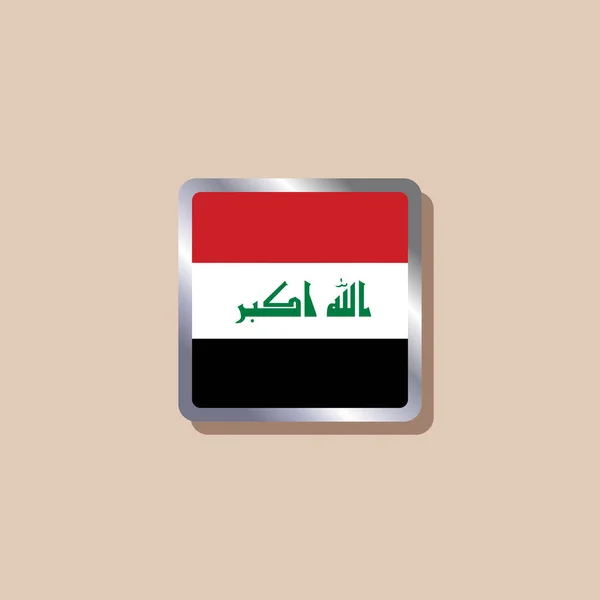 Illustration Iraq Flag Template — Vetor de Stock
