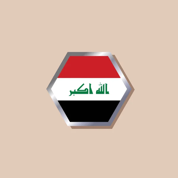 Illustration Iraq Flag Template — Vetor de Stock