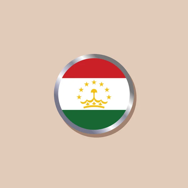 Illustration Tajikistan Flag Template — Stockový vektor