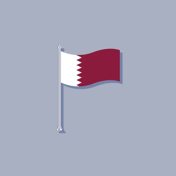 Illustration Qatar Flag Template — Wektor stockowy