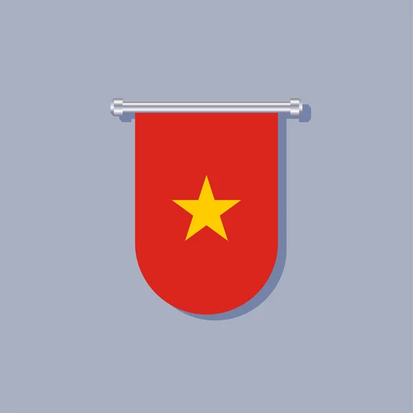 Illustration Vietnam Flag Template — Wektor stockowy