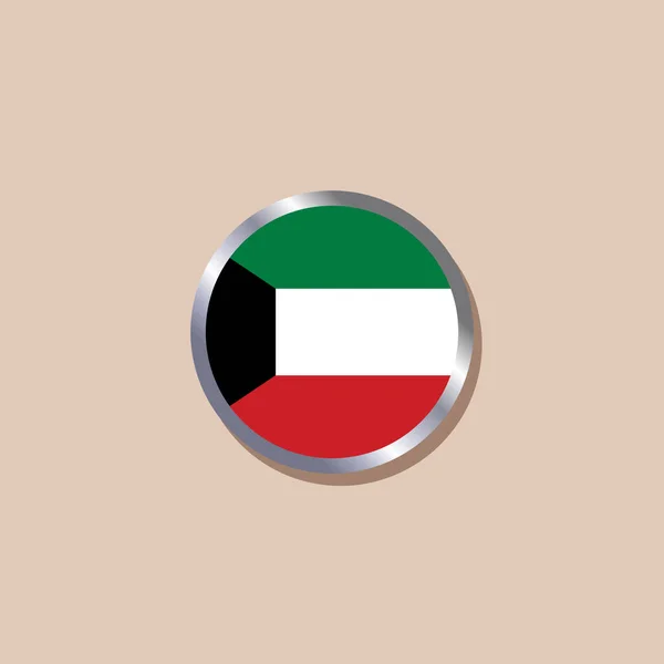Illustration Kuwait Flag Template — Vector de stock