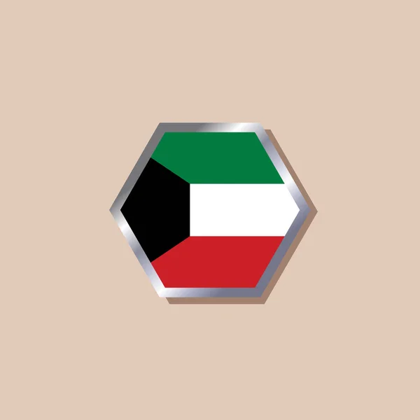 Illustration Kuwait Flag Template — Stockvector