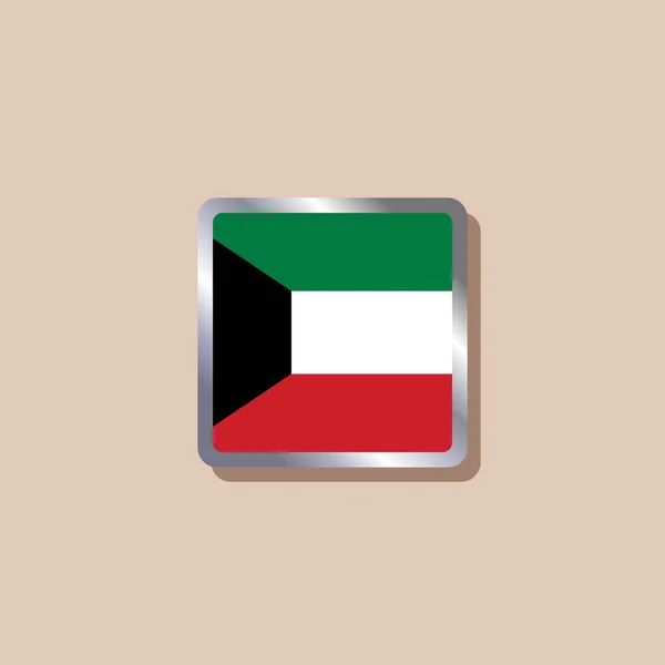Illustration Kuwait Flag Template — Stock vektor