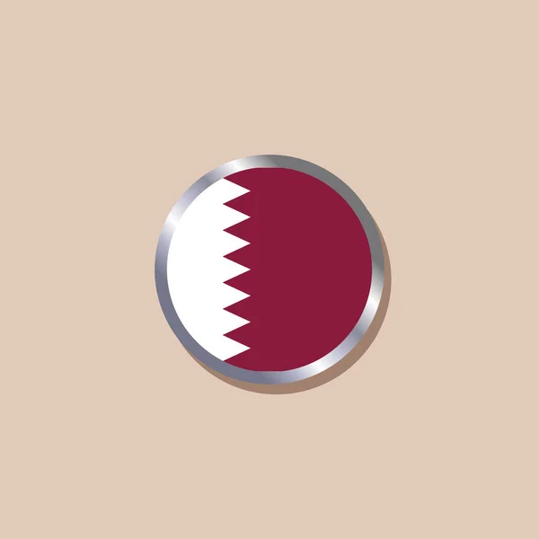 Illustration Qatar Flag Template — Stockvektor