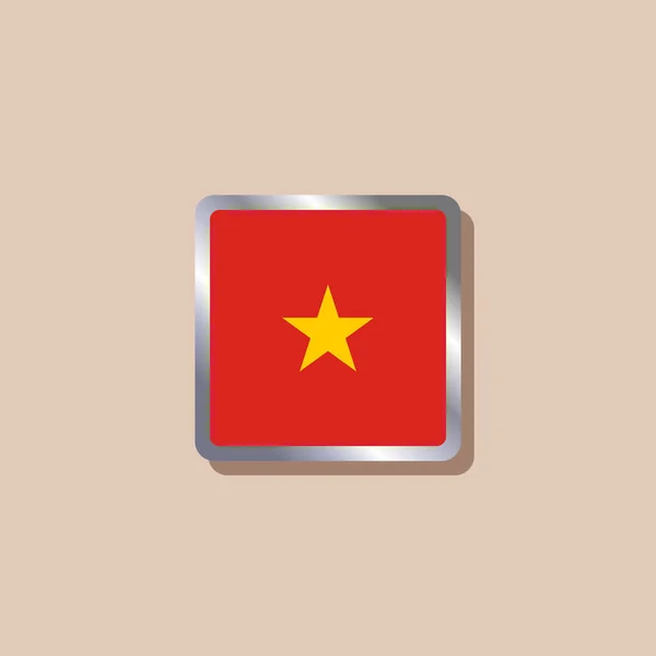 Illustration Vietnam Flag Template — Vector de stock