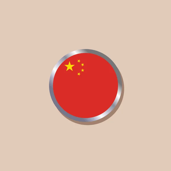 Illustration China Flag Template — Vettoriale Stock