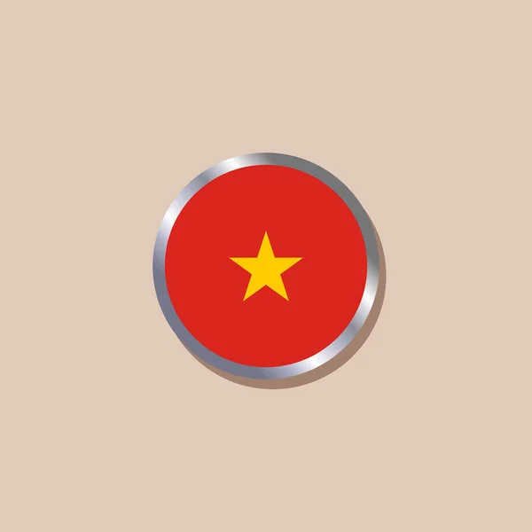 Illustration Vietnam Flag Template — Vettoriale Stock