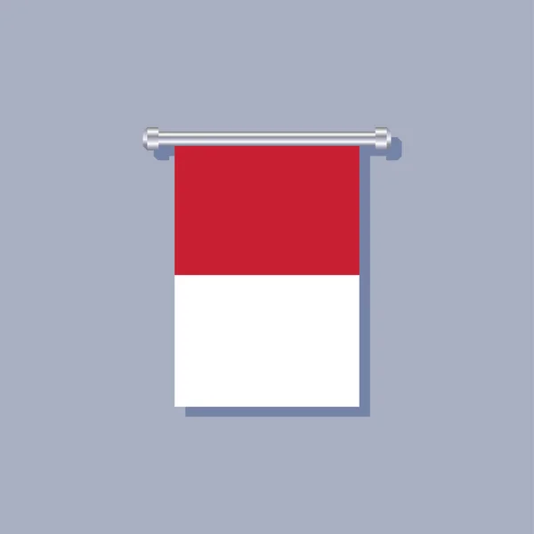 Illustration Indonesia Flag Template — Stockvector