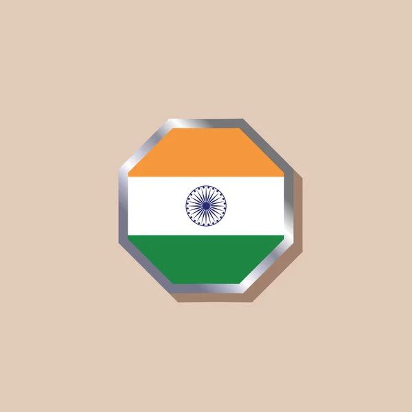 Illustration India Flag Template — Stockový vektor