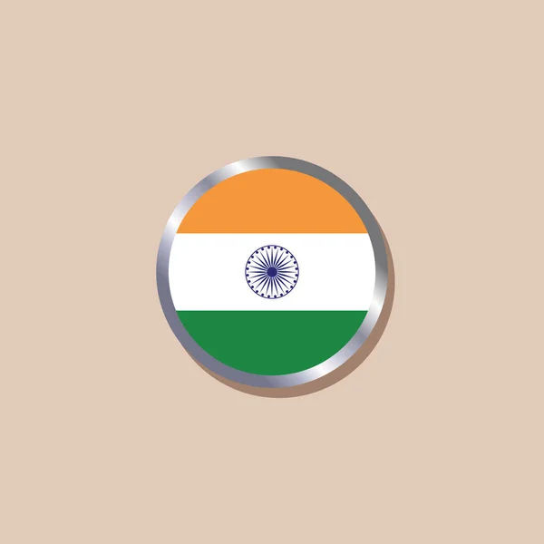 Illustration India Flag Template — Archivo Imágenes Vectoriales