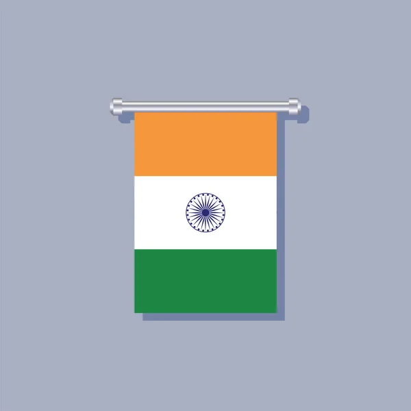 Illustration India Flag Template — Vector de stock