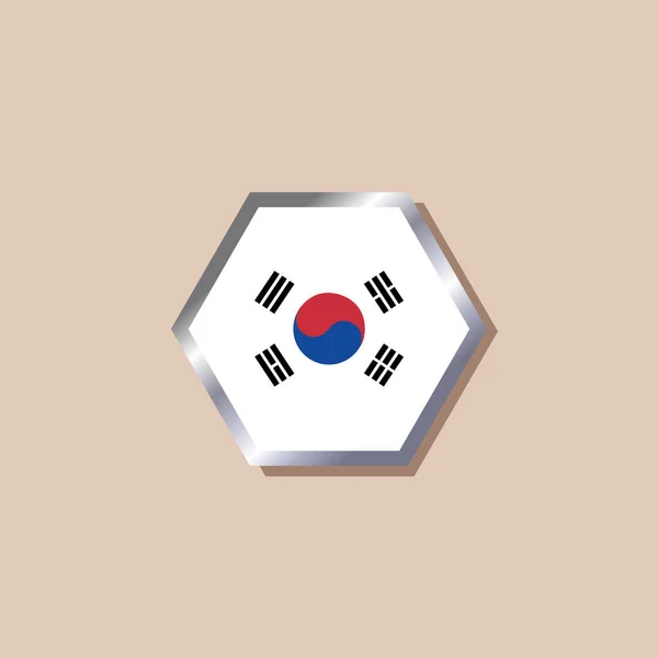 Illustration South Korea Flag Template — Archivo Imágenes Vectoriales