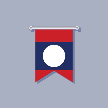 Illustration of Laos flag Template