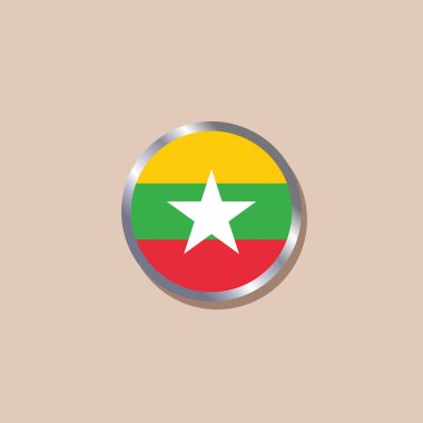 Illustration of Myanmar flag Template