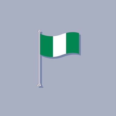 Illustration of Nigeria flag Template