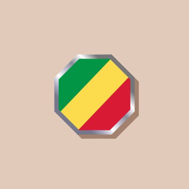Illustration of Congo flag Template