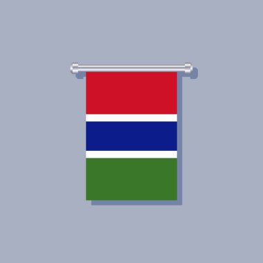 Illustration of Gambia flag Template