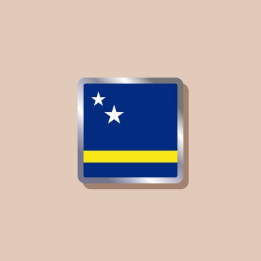 Illustration of Curacao flag Template