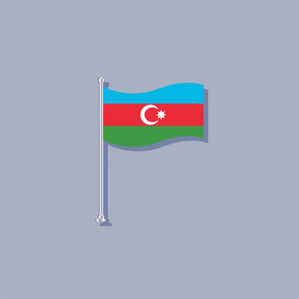 Illustration Azerbaijan Flag Template — Archivo Imágenes Vectoriales