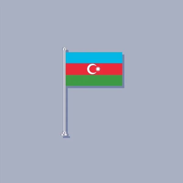 Illustration Azerbaijan Flag Template — ストックベクタ