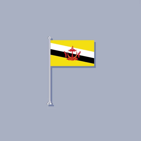 Illustration Brunei Flag Template — Stockový vektor