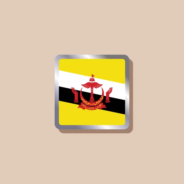 Illustration Brunei Flag Template — Vettoriale Stock