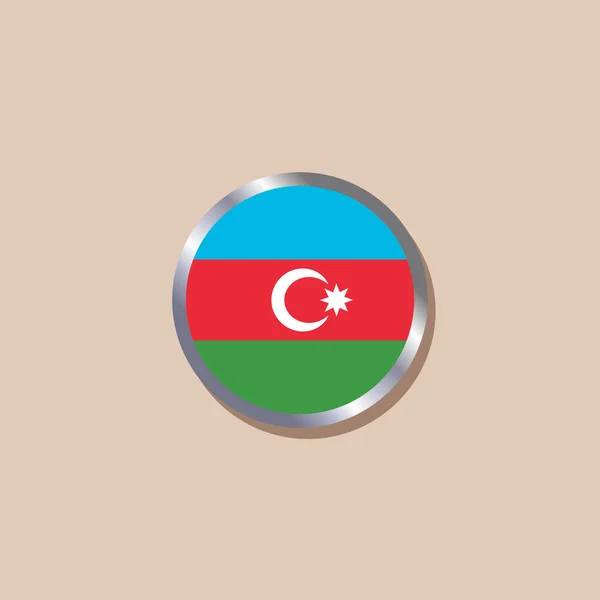 Illustration Azerbaijan Flag Template — Wektor stockowy