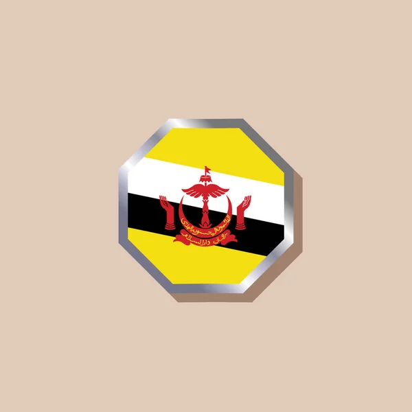 Illustration Brunei Flag Template — Vettoriale Stock