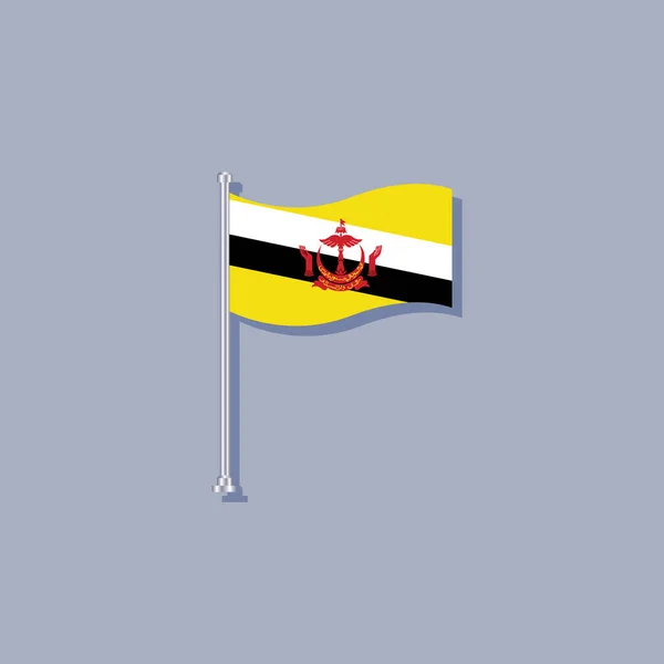 Illustration Brunei Flag Template — Stok Vektör