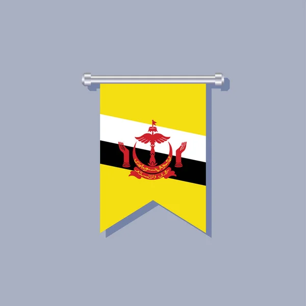 Illustration Brunei Flag Template — Wektor stockowy