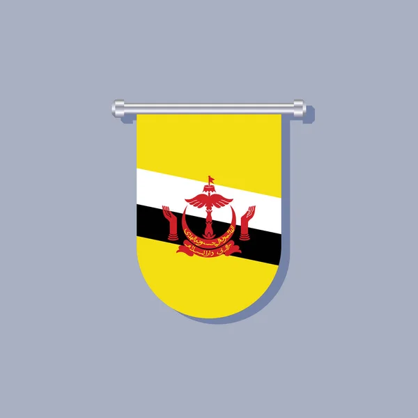 Illustration Brunei Flag Template — Vector de stock
