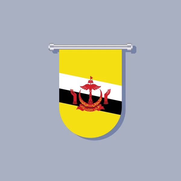 Illustration Brunei Flag Template — Stok Vektör