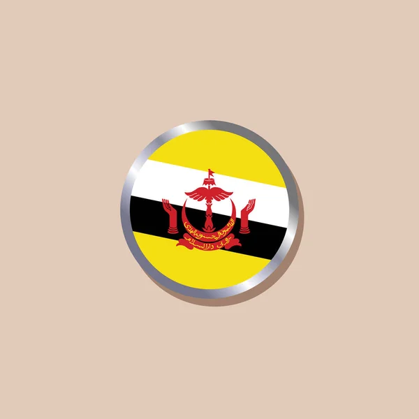 Illustration Brunei Flag Template — Archivo Imágenes Vectoriales