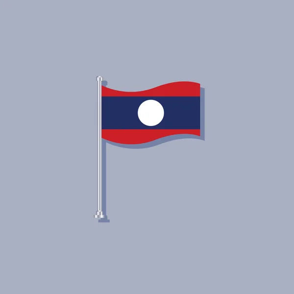 Illustration Laos Flag Template — Stockvector