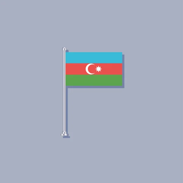 Illustration Azerbaijan Flag Template — Stok Vektör