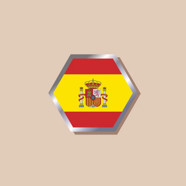 Illustration Spain Flag Template — 스톡 벡터