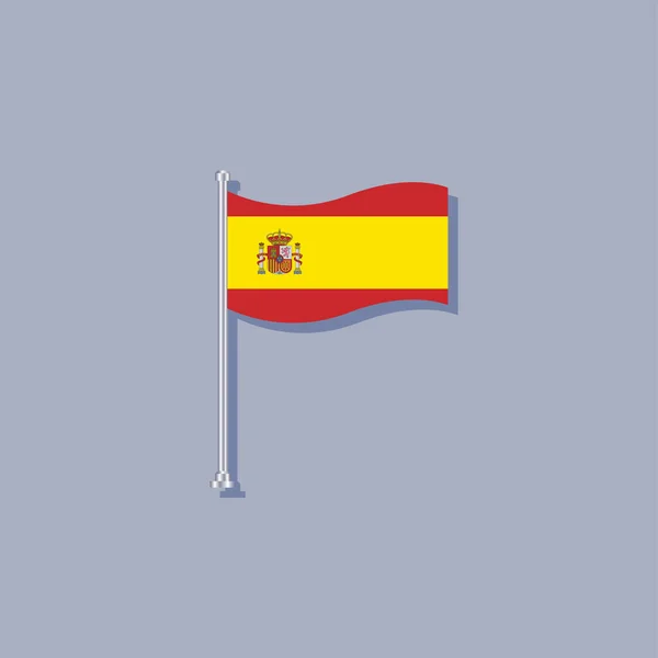 Illustration Spain Flag Template — Archivo Imágenes Vectoriales