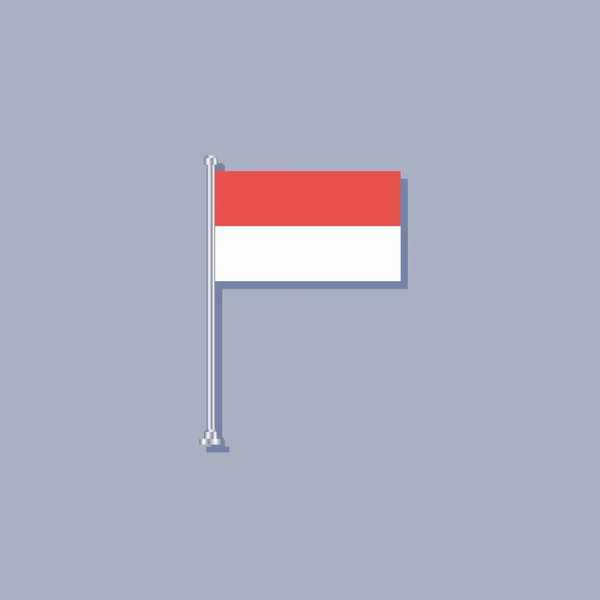 Illustration Monaco Flag Template — Wektor stockowy