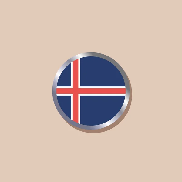 Illustration Iceland Flag Template — 스톡 벡터