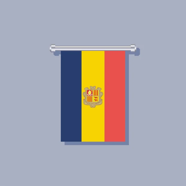 Illustration Andorra Flag Template —  Vetores de Stock