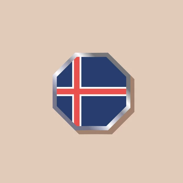 Illustration Iceland Flag Template — 스톡 벡터