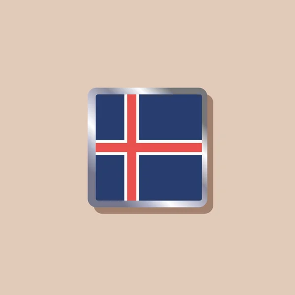 Illustration Iceland Flag Template — Vetor de Stock