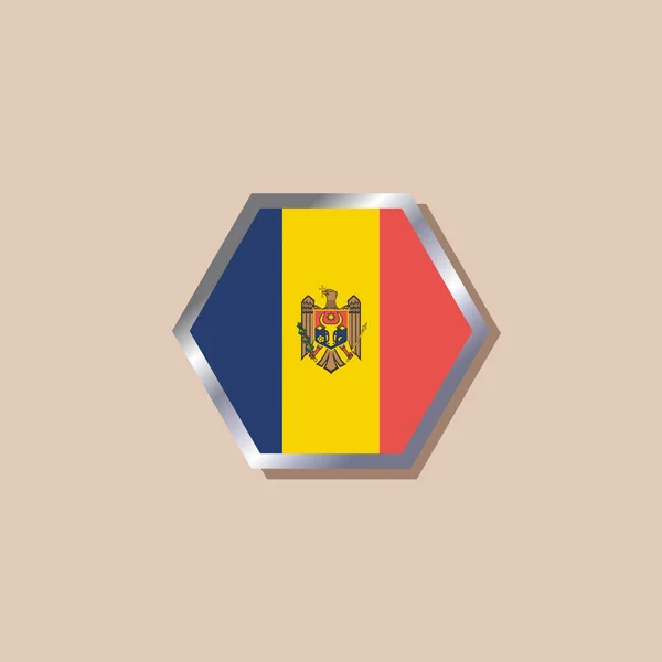Illustration Moldova Flag Template — Stockvektor