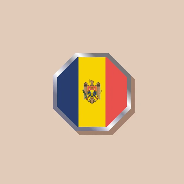 Illustration Moldova Flag Template — Stockvektor