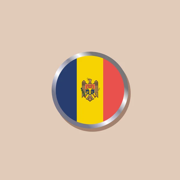 Иллюстрация Флага Молдавии — стоковый вектор