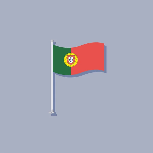 Illustration Portugal Flag Template — Stock vektor