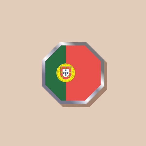 Illustration Portugal Flag Template — Stock Vector